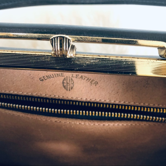 Vintage EHB Kelly Style Snap Closure Genuine Leather Bag - Picture 10 of 13